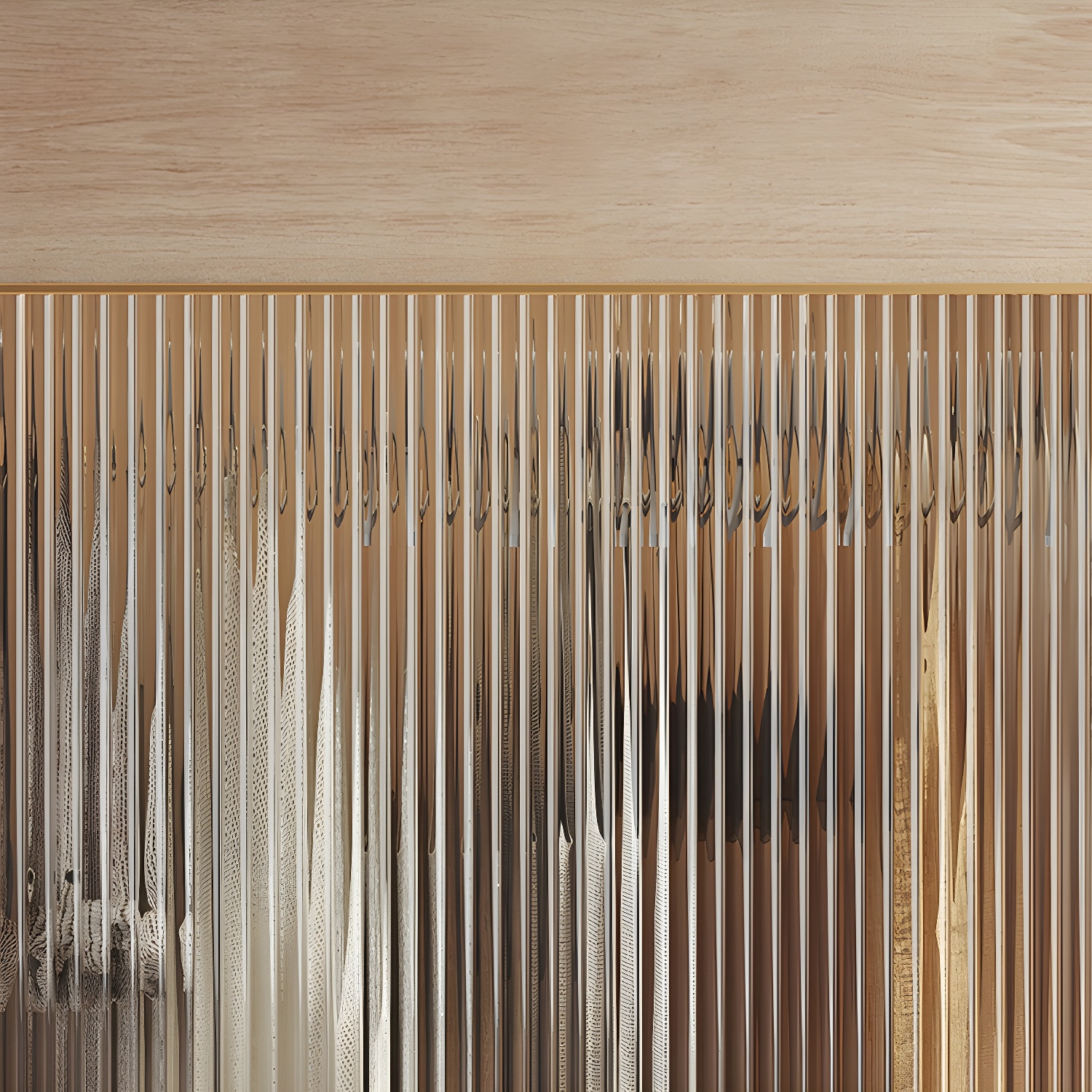 Contemporary Glass Sliding Doors Wardrobe Natural Wood Wardrobe with Drawers - image 7