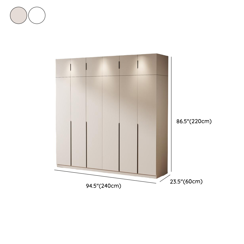 Minimalist Manufactured Wood Independent Wardrobe Closet with Soft Close Door, Interior Shelves, and Clothing Rod - image 19