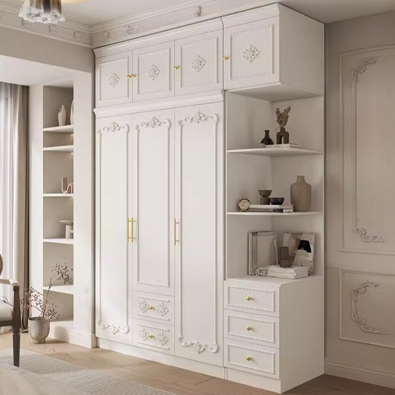 White Simple Timber Wardrobe Closet Soft Close Drawer Soft Close Door Interior Shelves - image 13