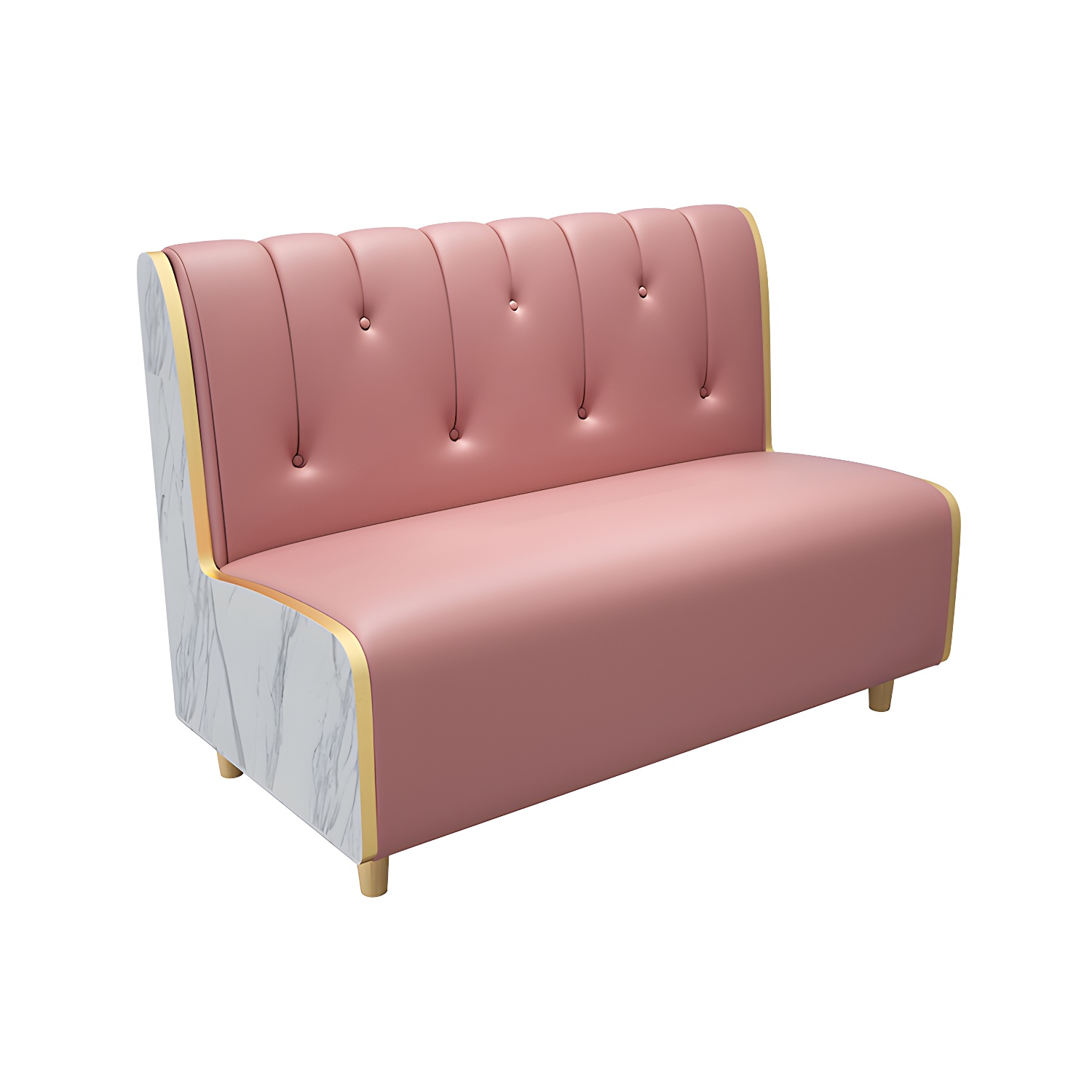 47.27"D x 25.59"W x 33.46"H Contemporary Glam 2-seat Sofa for Restaurant - image 5