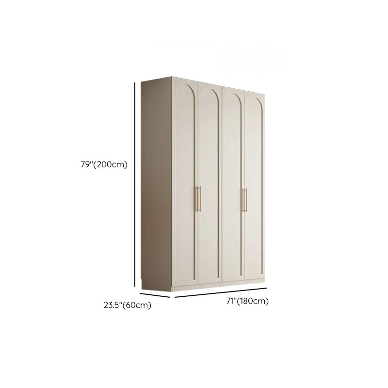 White Casual Manufactured Wood Independent Armoire Cabinet with Compartments, Soft Close Door, and Interior Shelves - image 9