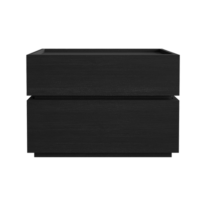 Organic Modern Nightstand With Drawer Organization Featuring 2 Drawers and Real Wood Countertop - image 4