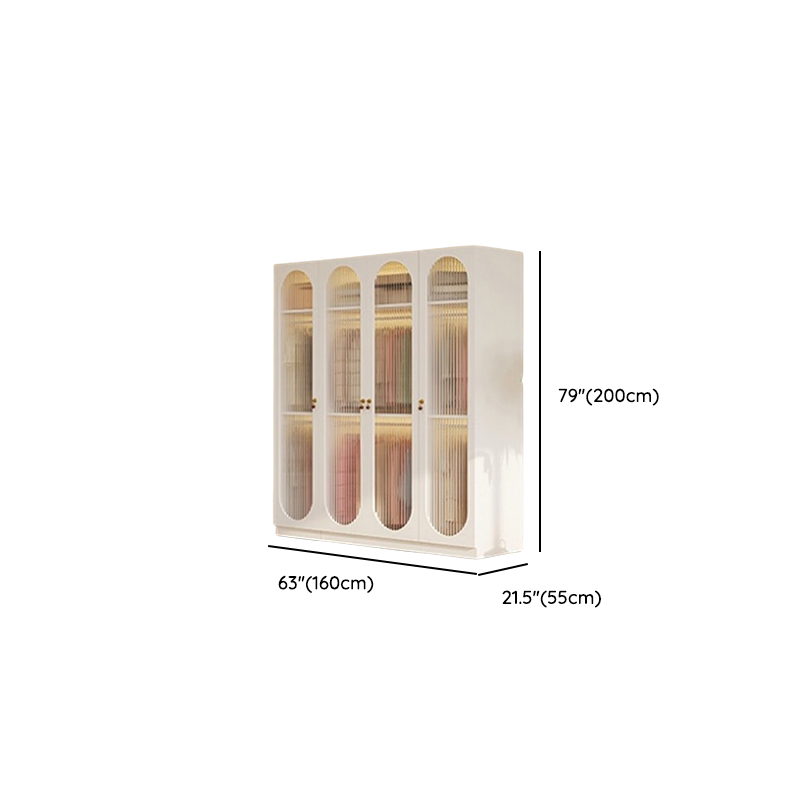 White Modish Manufactured Wood Armoire Cabinet with Adaptable Shelf, Soft Close Door, and Clothing Rod - image 13
