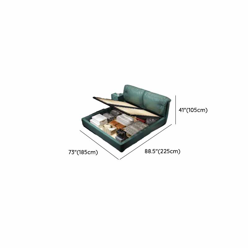Lime Green Solid Color Timber Storage Bed/Platform Bed for Living Room - image 15