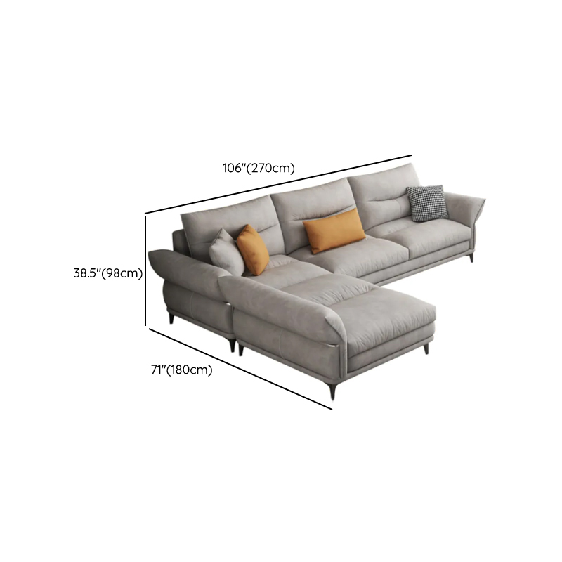 L-Shape/Straight Reversible/Horizontal Sofa Chaise/Sofa with Natural Wood Frame for Seats 5 - image 16