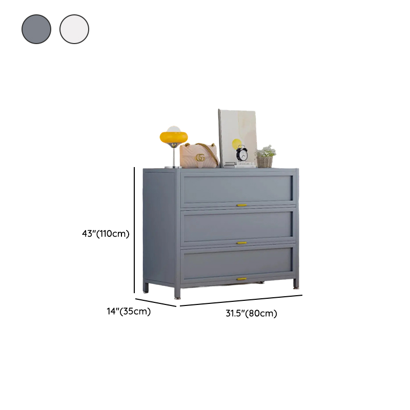 Casual Iron Desk Combo Dresser with Multiple Cabinets and Interior Shelves Options - image 12