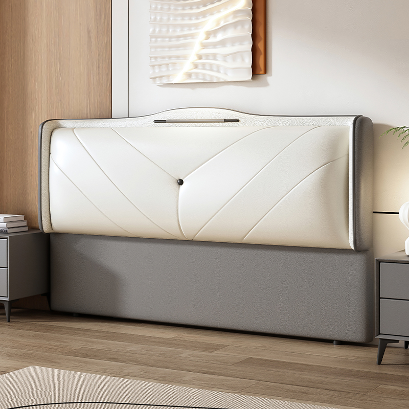 Art Deco Style Panel Headboard in Pine Wood with No Distressing, Rectangle Shape for King/Queen/Full Bed, Featuring Sponge Upholstery Fill and Standard Height - image 6