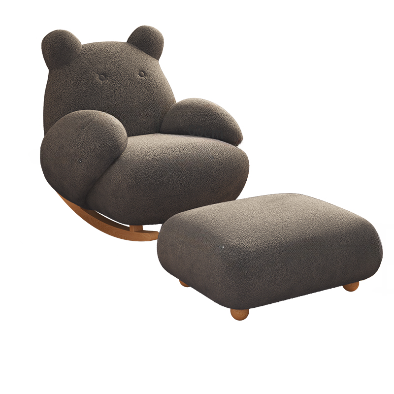 Contemporary Upholstered Rocking Chair with Cushioned Round Arm, Ottoman Included/Not Included - image 15