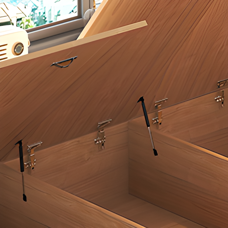 Natural Color Solid Color Storage Included with 3 Storage Boxes Reclaimed Wood Storage Drawer for Bedroom - image 4