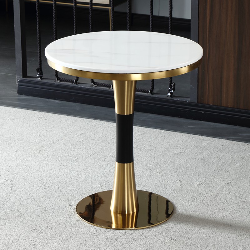 Glamorous Rounded Stone Dining Table for 2, Scratch-proof and Fixed Mechanism - image 13