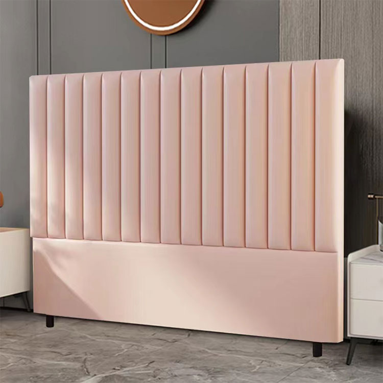 Modern Upholstered Pine Headboard with Leather Upholstery and Wood Legs - image 10