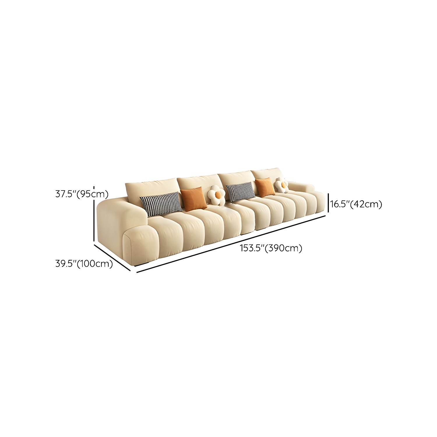 Modern Suede Sectional Sofa with Black Pine Wood Frame and Scratch Resistant Design - image 25