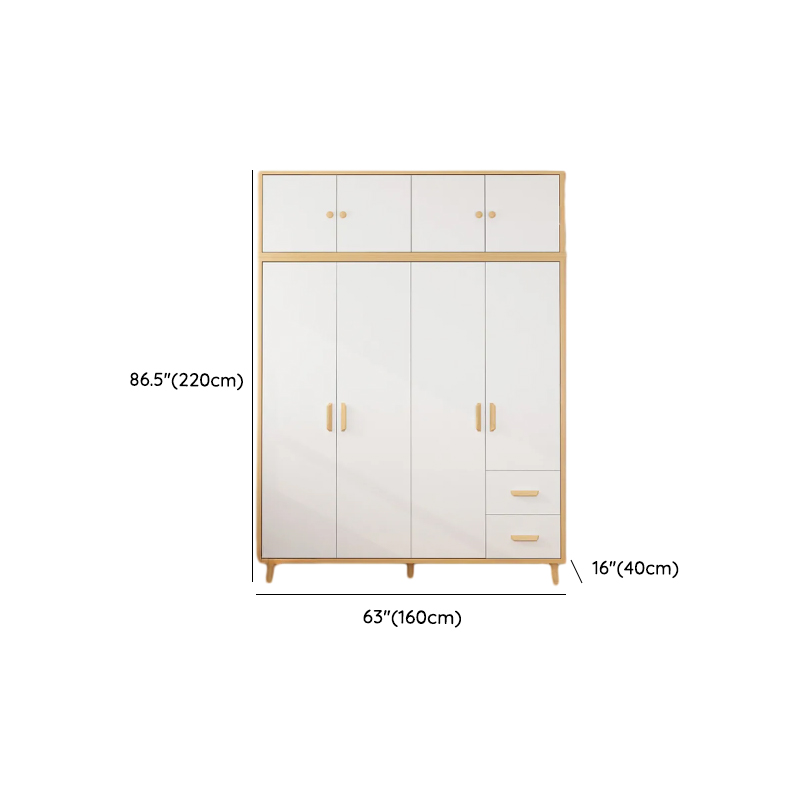 Natural Finish Self-supporting 2-Drawer Wardrobe in Solid and Manufactured Wood - image 27