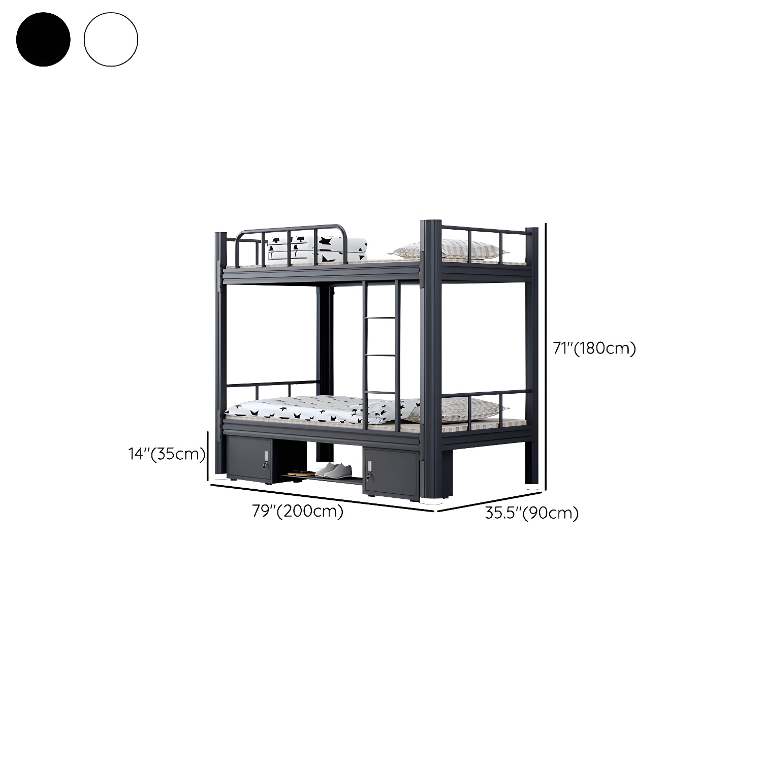 Modern Bunk Bed Dormitory Bedroom Metal Bed Frame with With Headboard and Footboard - image 18