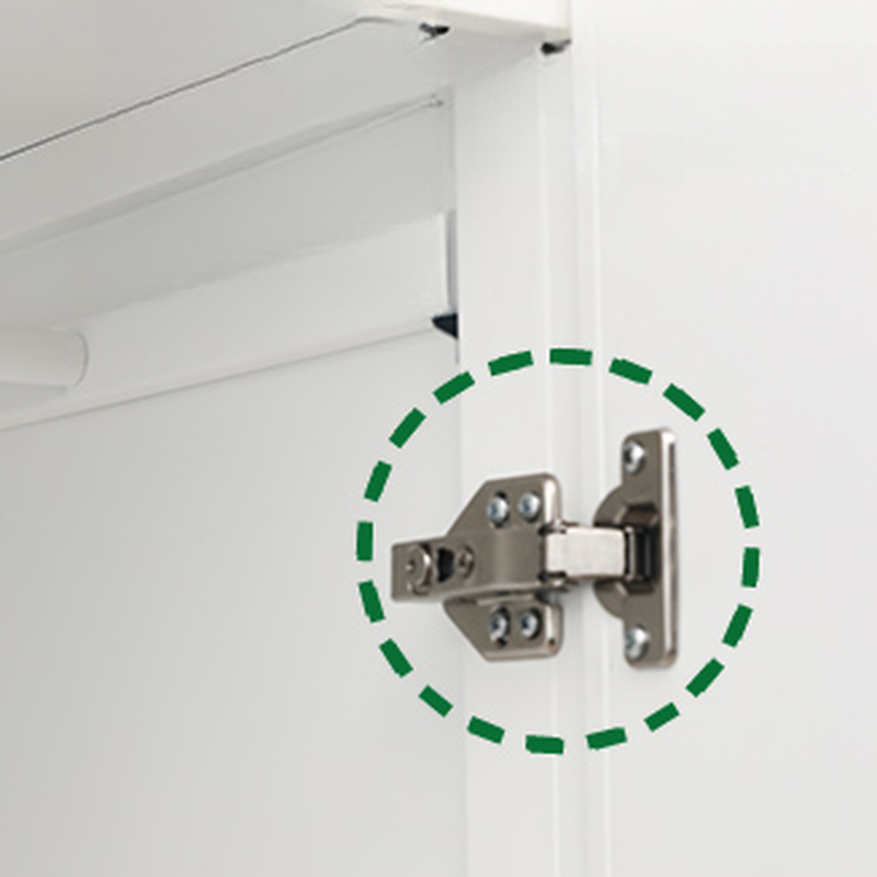 Modish Alloy Armoire Cabinet with Adaptable Shelf, Soft Close Door, and Clothing Rod - image 9