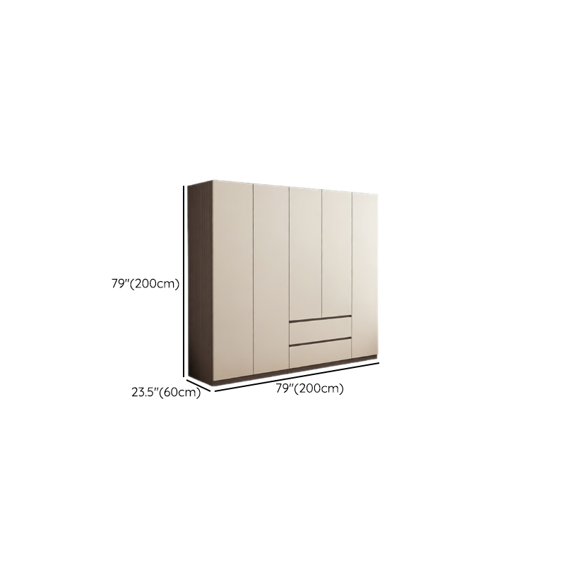 Modern Lumber Wardrobe Armoire with Soft Close Drawer, Soft Close Door, Interior Shelves, and Hanging Rod - image 10