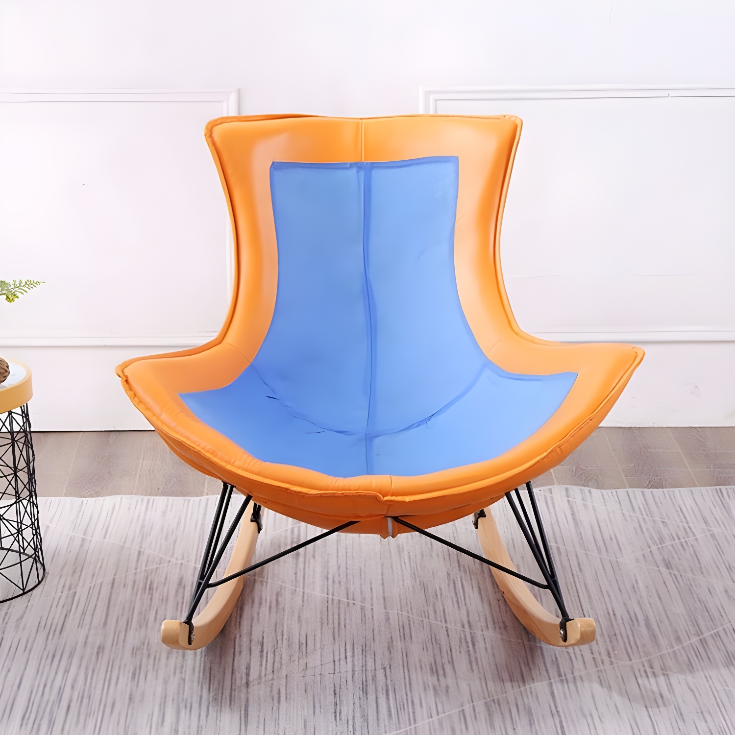 Solid Wood Rocking Chair Modern Rocker Chair with Removable Cushions - image 14