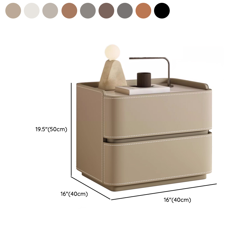 Scandinavian Bedside Cabinet Nightstand with Sintered Stone Countertop - image 17