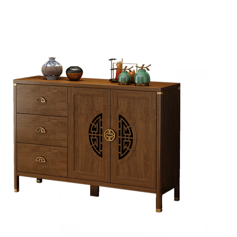 Espresso Standard/Wide/Narrow Timber Sideboard with 4 Doors/3 Doors/2 Doors, Adaptable Shelf and Pantry Hutch, 3 Drawers/6 Drawers/2 Drawers Included/Not Included - image 9