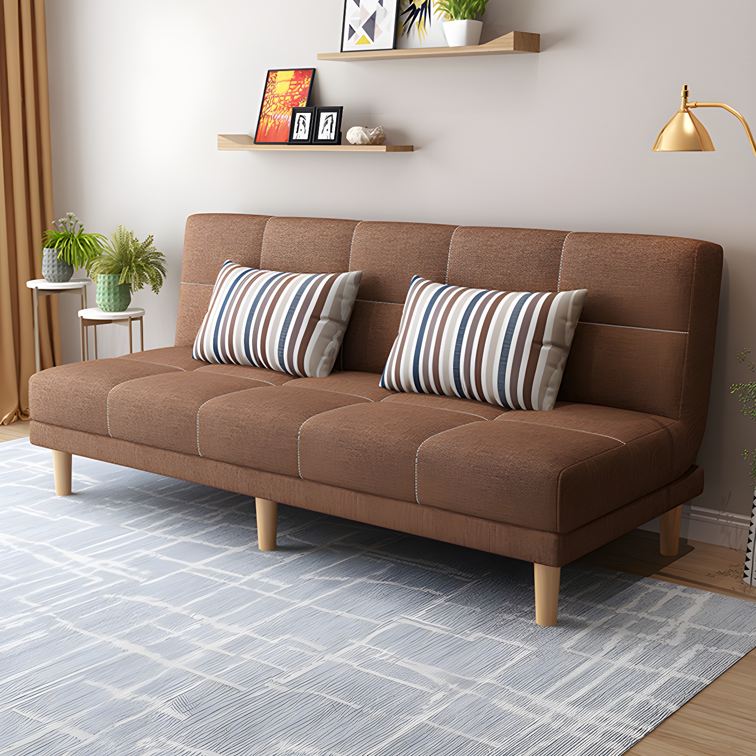 Contemporary Armless Standard Sofa Bed Dual Purpose Sofa for Living Room - image 4