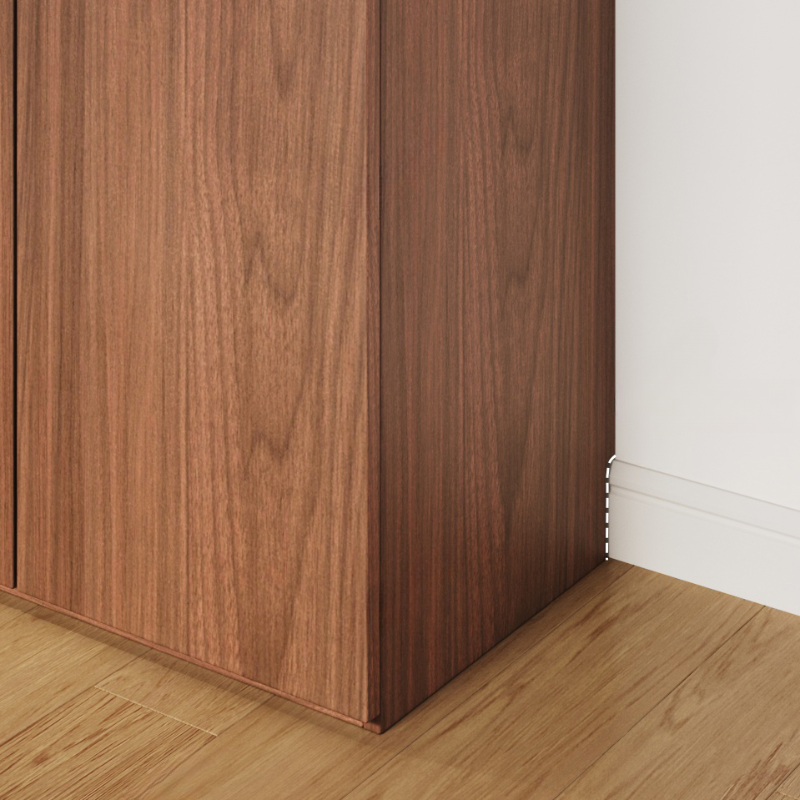 Cocoa Minimalist Natural Wood Wardrobe Closet with Soft Close Door, Interior Shelves, and Clothing Rod - image 6