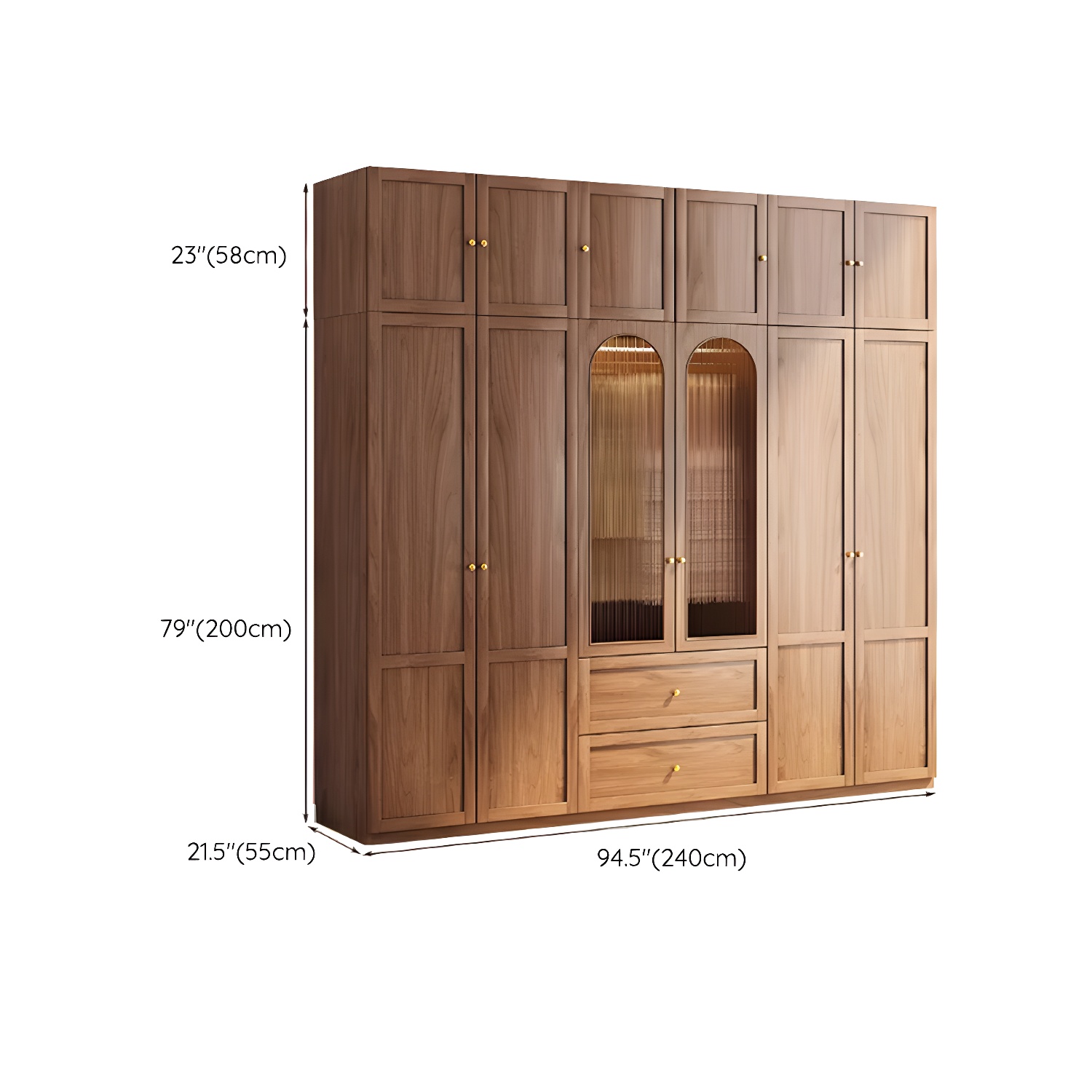 Fashionable Natural Wood Wardrobe Armoire for Stylish Closet Organization - image 20