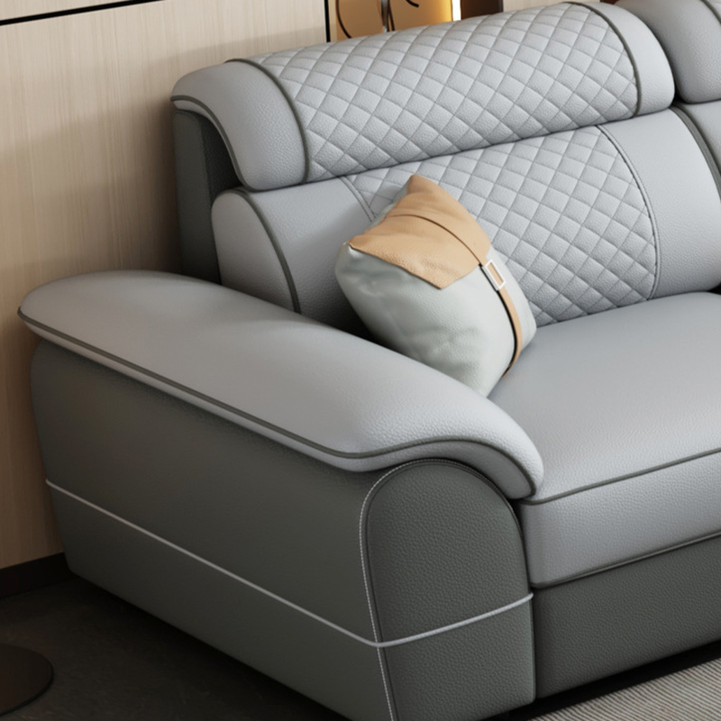 Modern Simple Style Straight/L-Shape Horizontal/Reversible Sofa Couch/Sofa Chaise in Grey with Water-resistant and Pillow Top Arm, 2-piece/3 Pc - image 13
