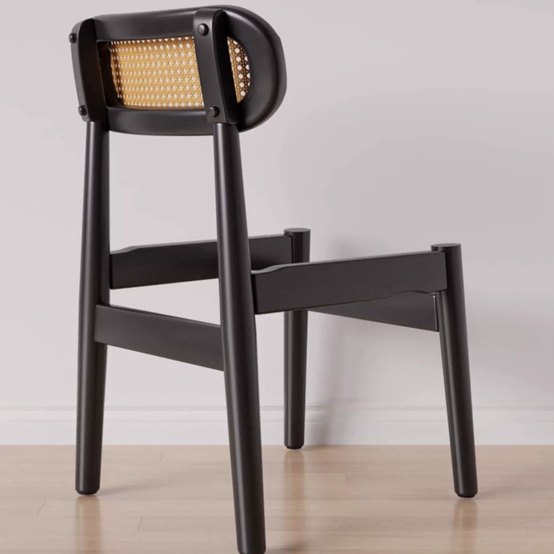 Simple Drawing Room Side Chair with Exposed Back, Upholstered Seat, and Wooden Legs - image 12