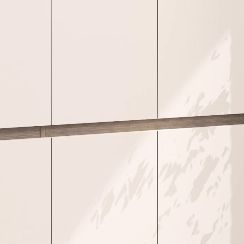 Beige Modish Armoire Cabinet in Manufactured Wood with Soft Close Drawer, Soft Close Door, Interior Shelves, and Clothing Rod - image 5