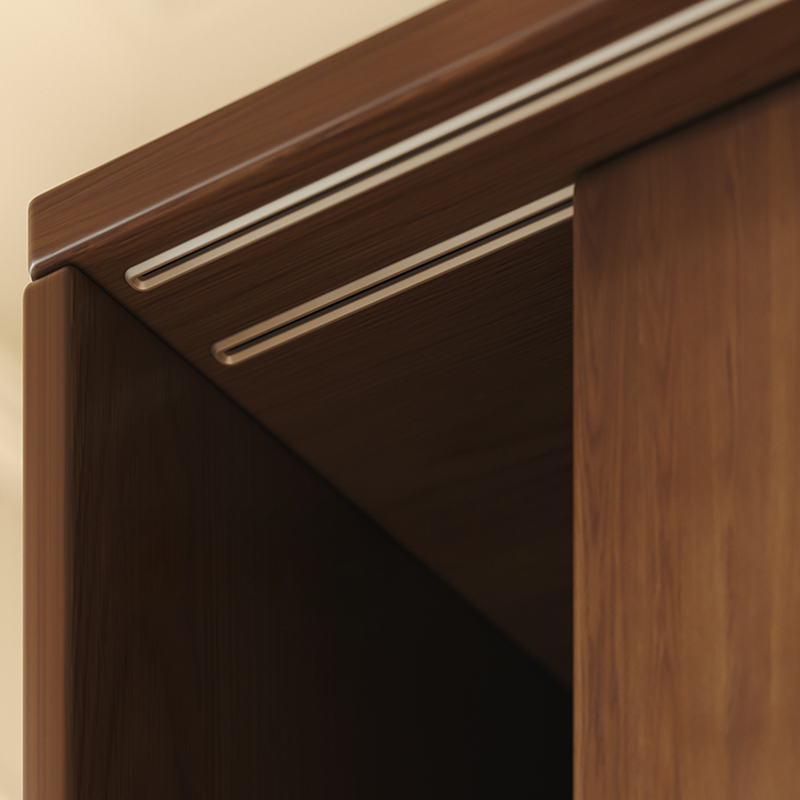 Stylish Coffee Modern Lumber Standalone Armoire Cabinet with Soft Close Drawers and Doors, Interior Shelves - image 7
