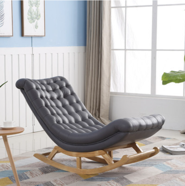 Cocoa/Azure/Olive Green Casual Rocking Chair Couch with Ottoman - image 18