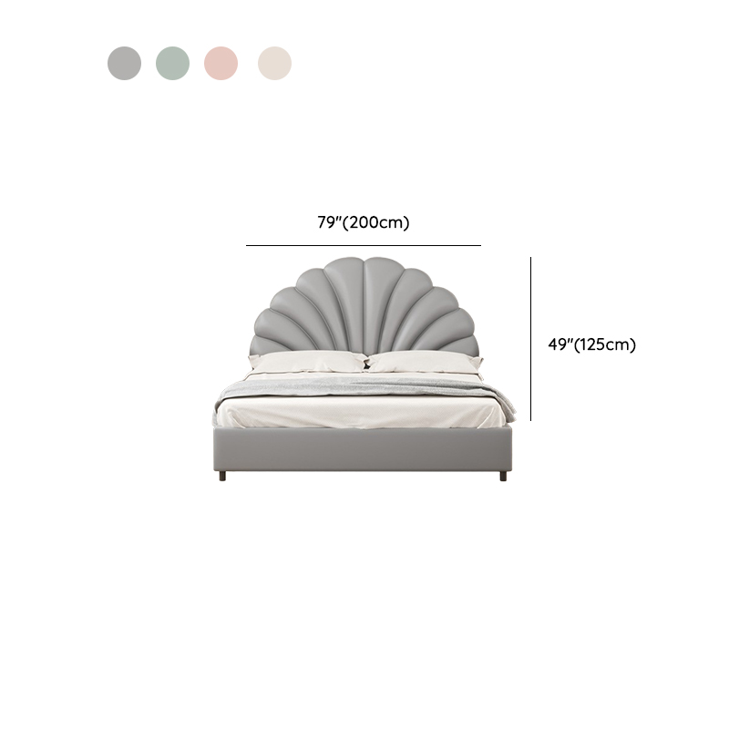 Modish No Distressing Timber Panel Headboard with Arched Shape for King/Twin XL/Full Bed, Featuring Sponge Upholstery and Standard Height - image 10