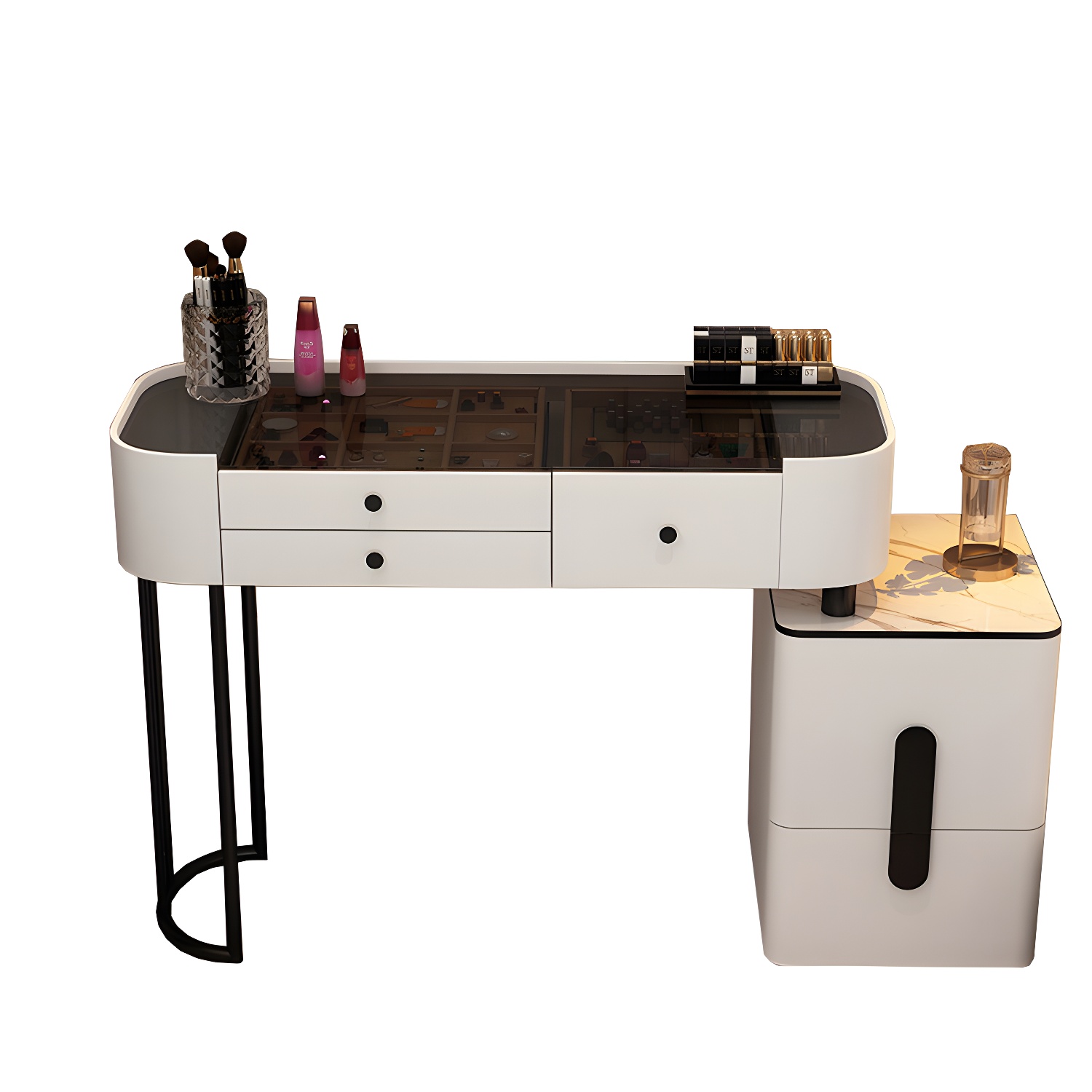 Contemporary Wood Make-up Vanity 15.75" Wide Make-up Vanity with Drawers - image 16