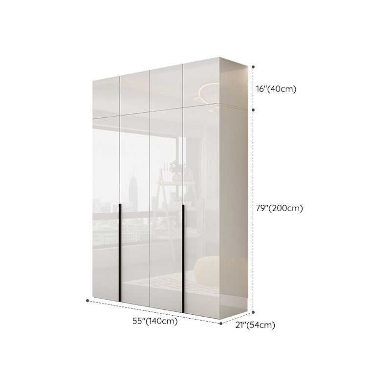 Solid Wood White Wardrobe Armoire with Drawers, Clothing Rod, and Shelves - image 22