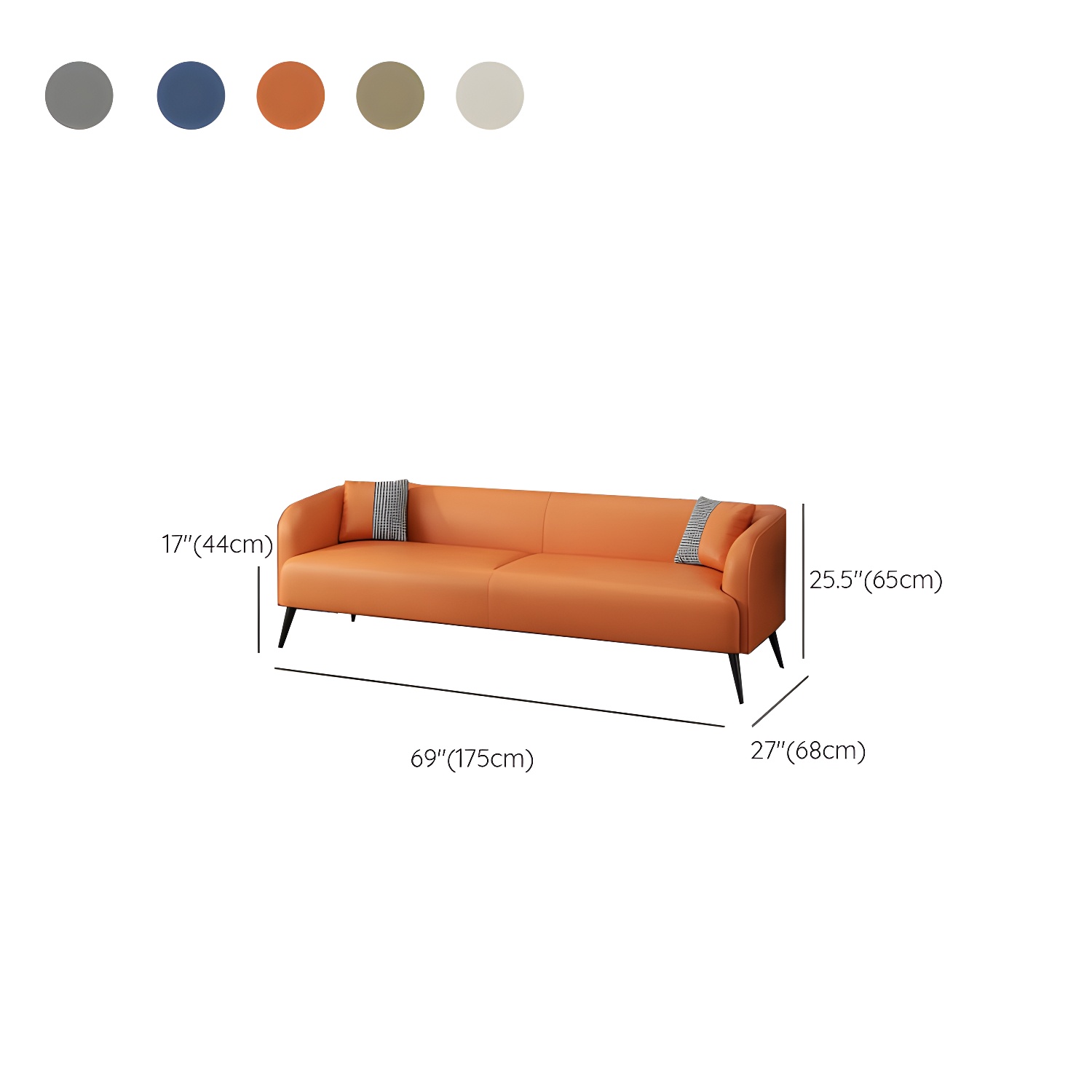 Modern Pine Wood Upholstered Three-Seater Sofa with Foam Seat in Solid Color - image 20