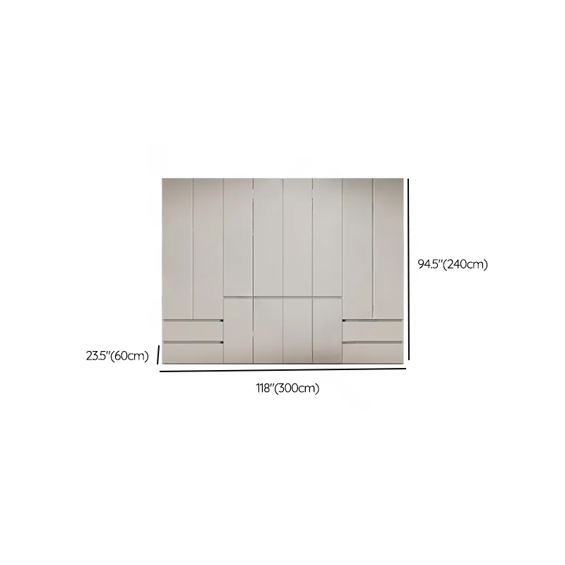 Cream Trendy Reclaimed Wood Wardrobe Armoire with Soft Close Drawer, Soft Close Door, Interior Shelves, and Clothing Rod - image 69