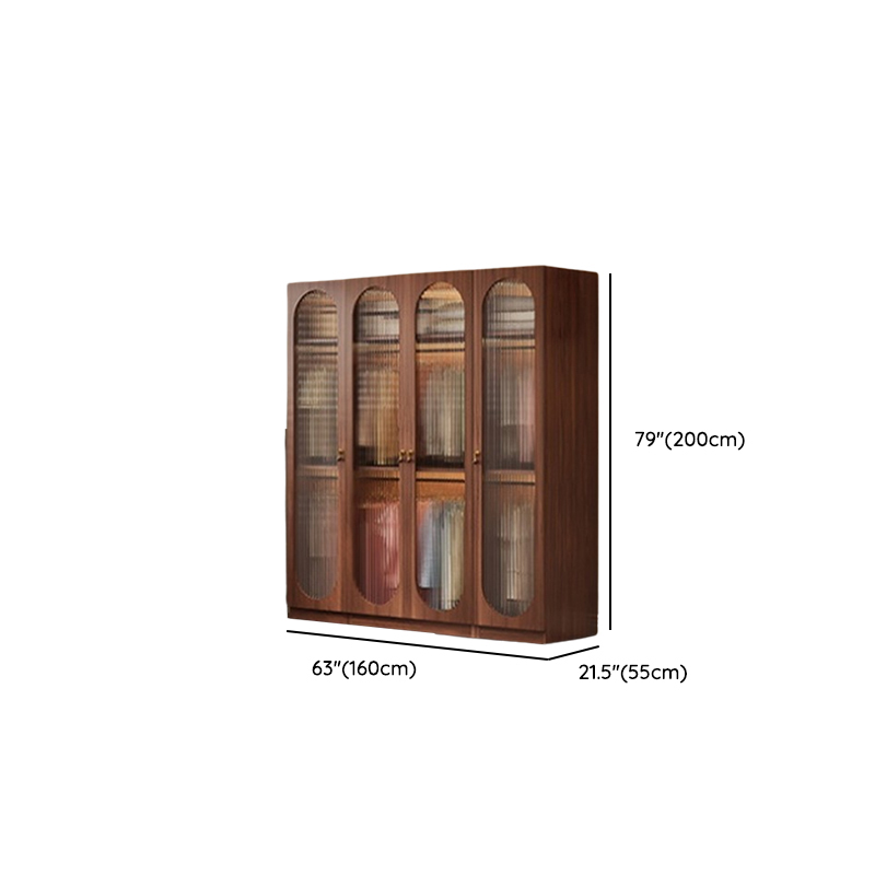 Sepia Modish Wooden Armoire Cabinet with Adaptable Shelf, Soft Close Door, and Clothing Rod - image 10