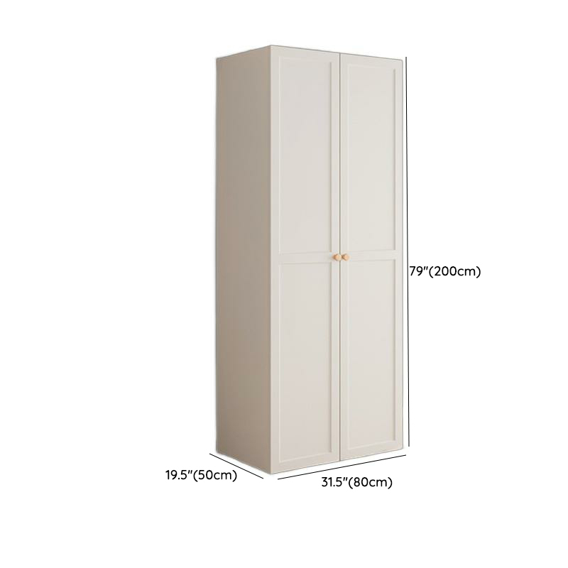 Modern White Wardrobe Armoire with Clothing Rod and Shelves - Soft Close, No Distressing - image 12