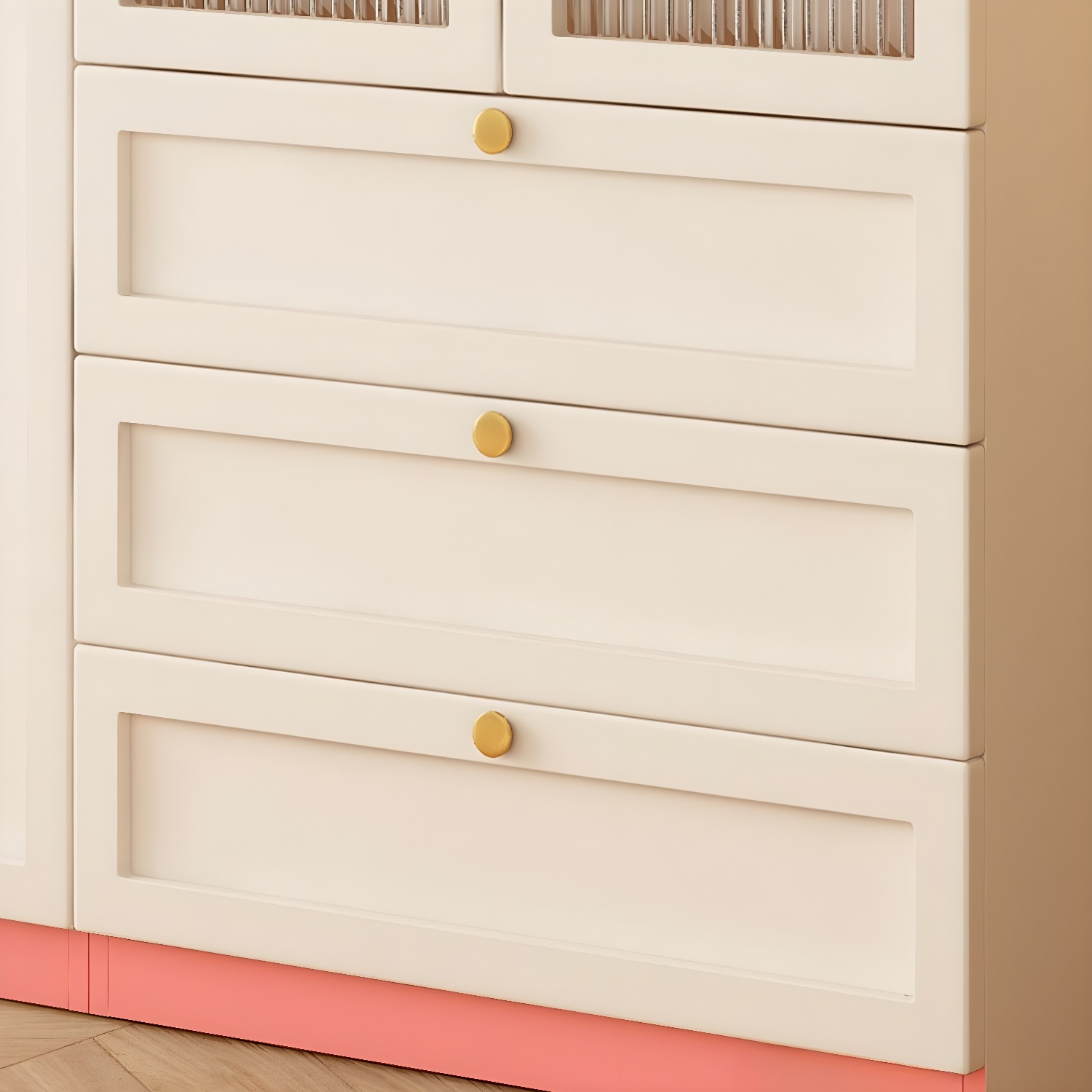 Modern White Wardrobe Armoire with Clothing Rod and Reserve Installation Holes - image 6