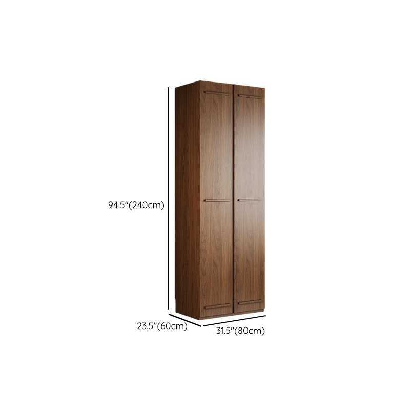 Modern Natural Wood Standalone Almirah with Soft Close Drawer and Door, Interior Shelves, and Hanging Rod - image 16