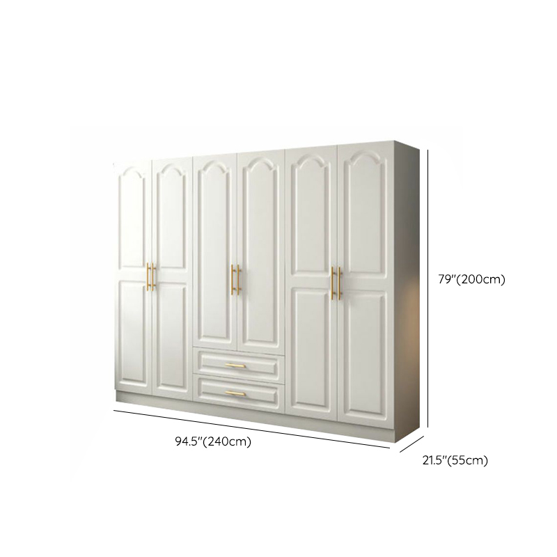 Contemporary Wood Chalk Wardrobe Closet with Interior Shelves&Clothing Rack&3-Drawer/6 Drawers/5-Drawer - image 14
