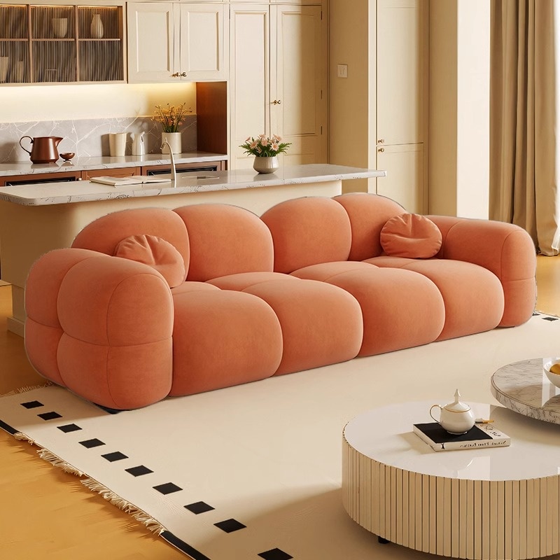 Trendy Solid Color Stain Resistant Loveseat in Black/Dark Gray/Taupe for 2 People with 2 Pillows - image 8