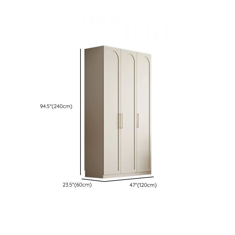White Casual Manufactured Wood Independent Armoire Cabinet with Compartments, Soft Close Door, and Interior Shelves - image 11