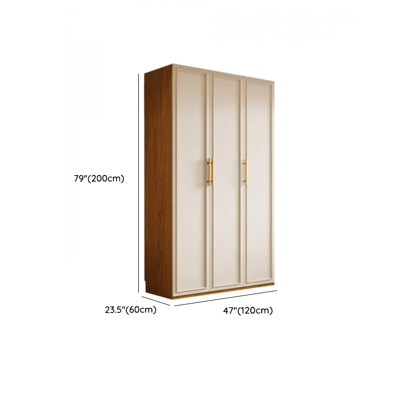Cocoa Minimalist Laminate Wardrobe Closet with Soft Close Drawer, Soft Close Door, Interior Shelves, and Clothing Rod - image 7