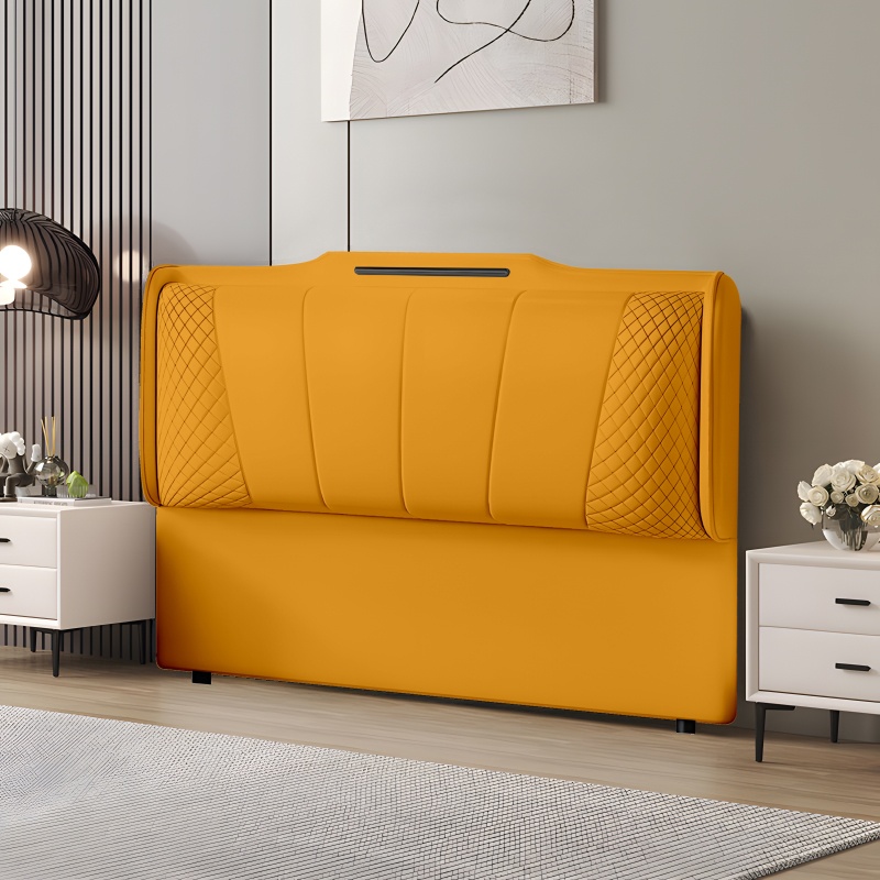 Simplistic Style Queen Wingback Headboard with Camelback Shape in Pine Wood, No Distressing, Featuring Sponge Upholstery and Standard Height - image 8