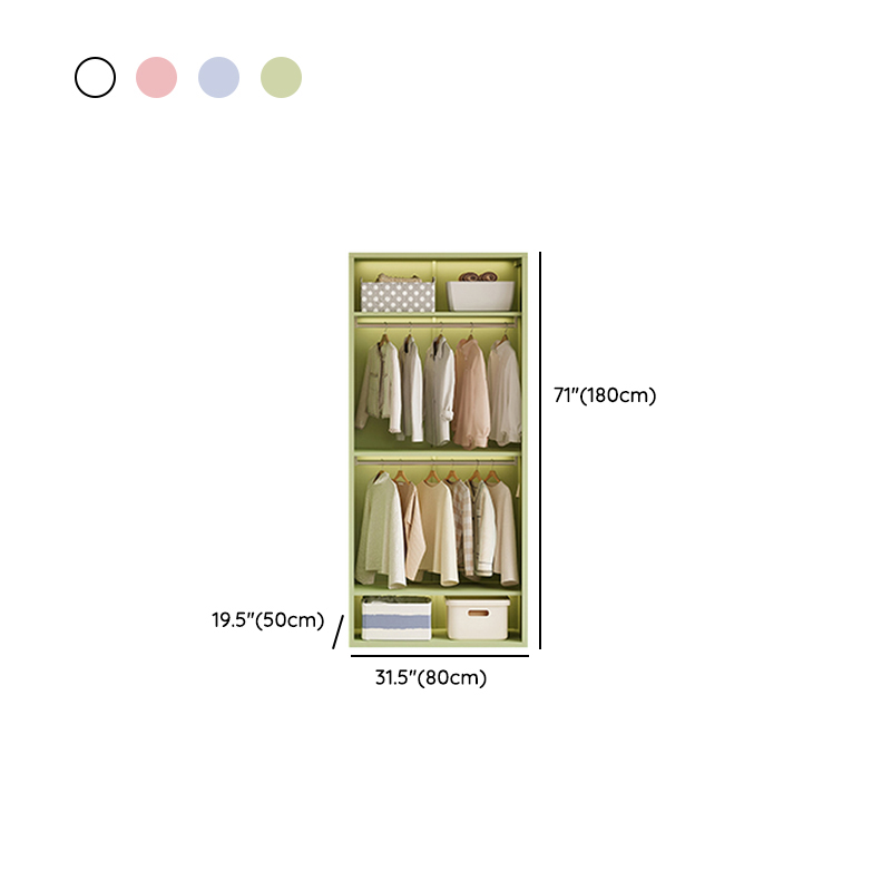 Simplistic Alloy Green/Blue/Pink Almirah with Alterable Shelf and Clothing Rod - image 13