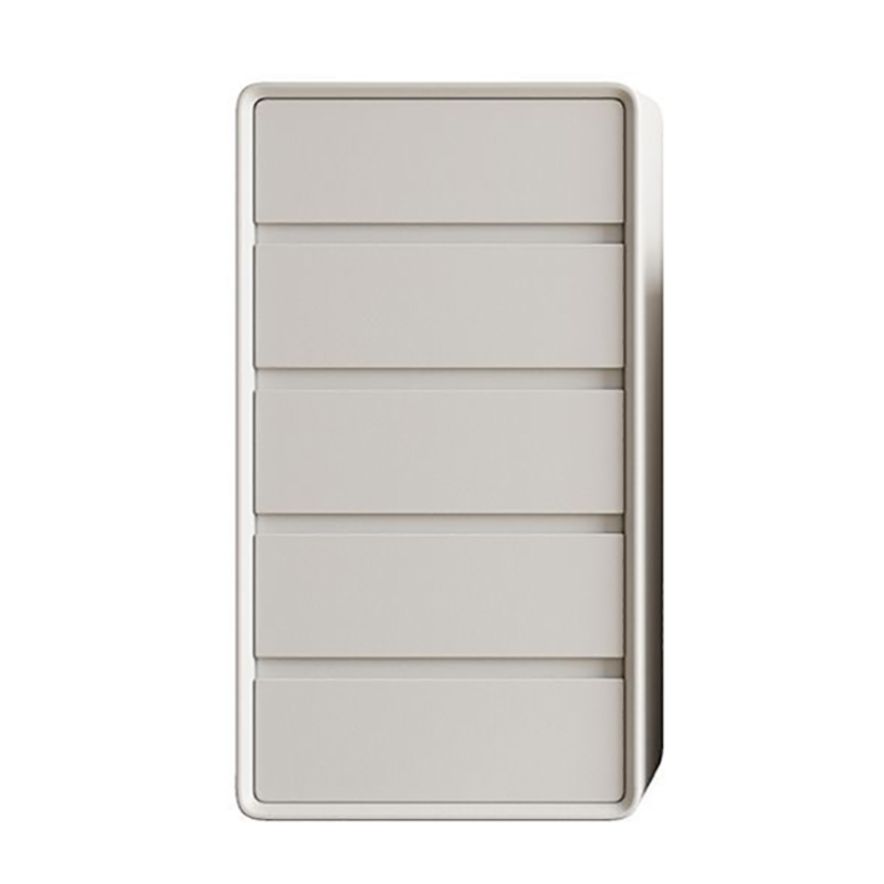 Ivory Contemporary Faux Leather Dresser with 3/4/5 Tiers - image 2