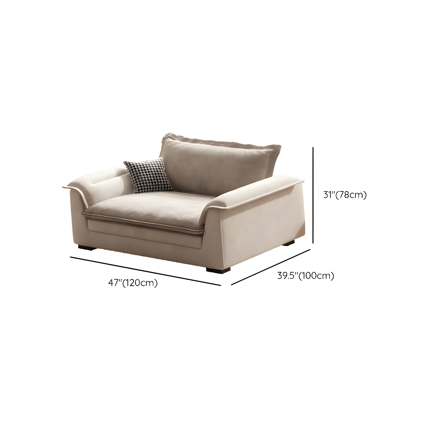 Contemporary Style Wood Frame Pillow Top Arm Sofa For Living Room - image 28