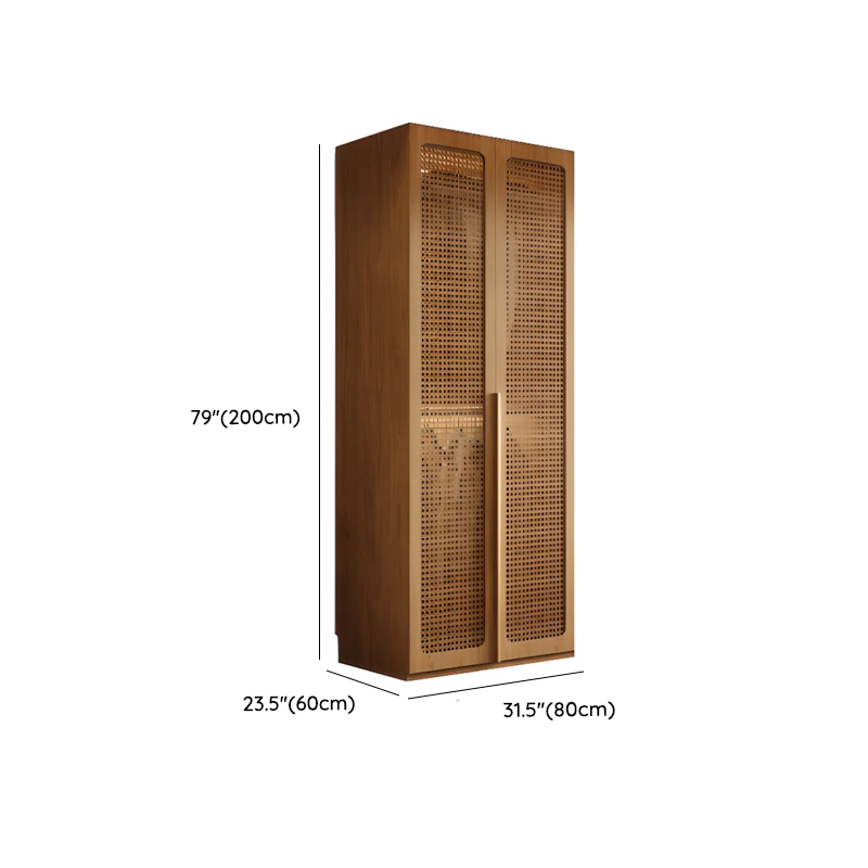Acorn Minimalist Natural Wood Wardrobe Closet with Soft Close Drawer, Soft Close Door, Interior Shelves, and Clothing Rod - image 13