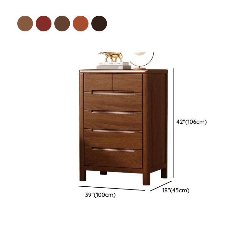 Trendy Walnut Wood Lingerie Chest/Double Dresser with 5/4/6 Drawers in Vertical/Horizontal Orientation - image 21